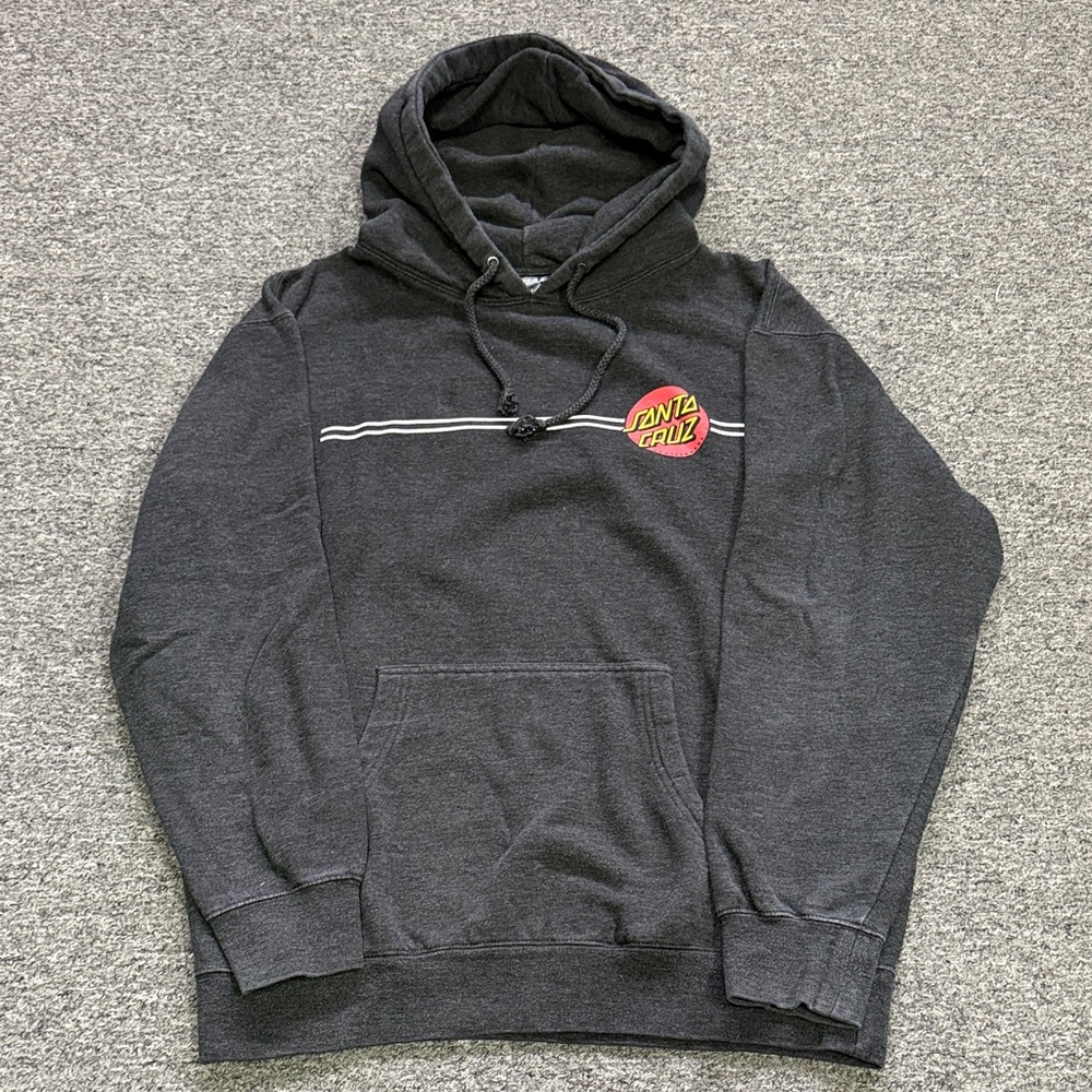Santa Cruz Skateboards Charcoal Hoodie with Logo